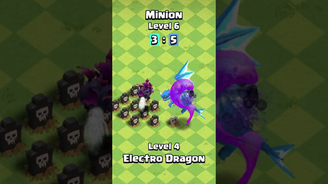 Electro Dragon VS Minion | Clash of Clans