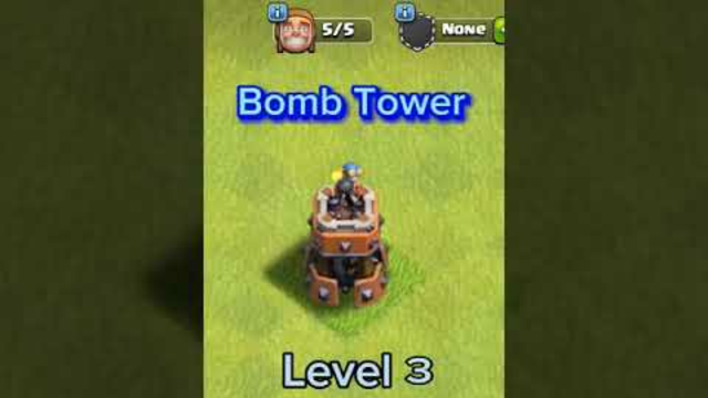 All Level Bomb Tower Clan Capital & Clash Of Clans