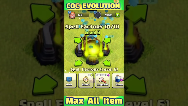 Maxing Spell Factory in Clash of Clans #clashofclans #shorts
