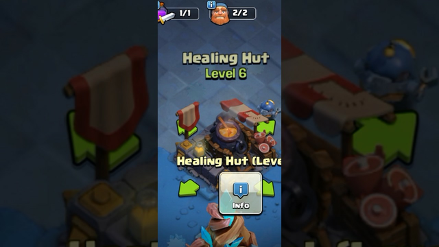 Upgrade Of Healing Hut Level 1 to Max / clash of clans / COC #shorts #short