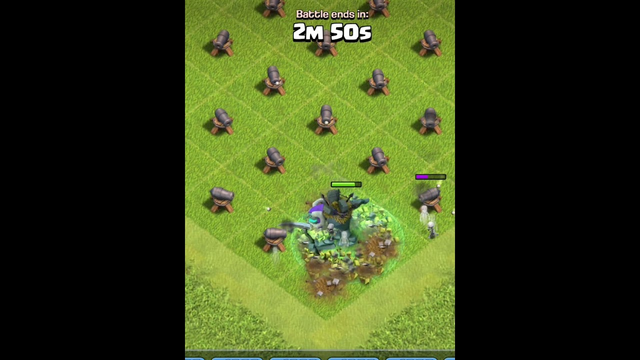 Witch Golem Vs 1 Level Cannon in clash of clans #clashofclans #coc #shorts