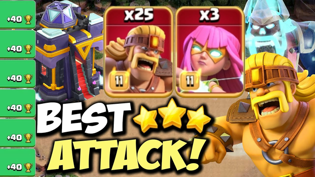 TH15 Super Archer Blimp + Super Barbarian Attack | BEST Th15 Attack Strategy in Clash of Clans