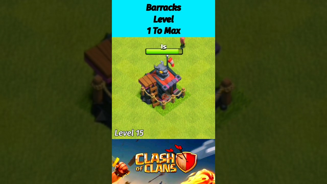 Barracks Level 1 To Max | Clash Of Clans | #shorts #clashofclans #gaming