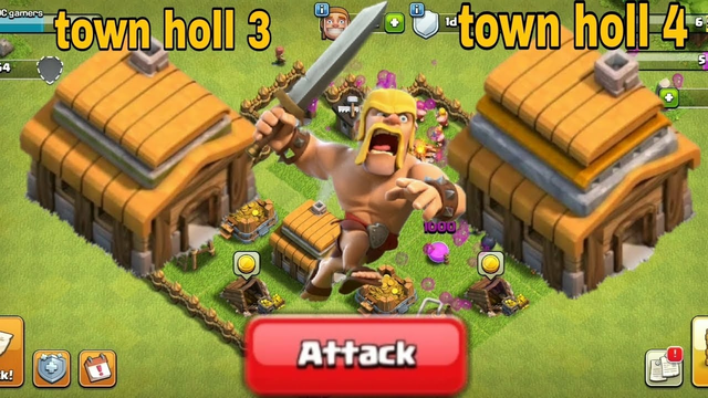 clash of clans town hall 4 attack