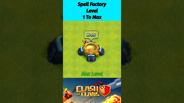 Spell Factory Level 1 To Max | Clash Of Clans | #shorts #clashofclans #gaming