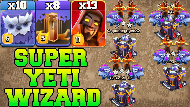 Th15 Yeti Super Wizard Attack Strategy With Earthquake !! Best Th15 Attack Strategy - Clash Of Clans