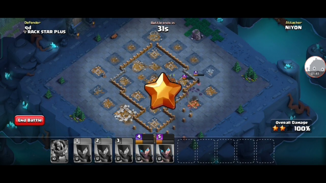 6 Star Done by Night Witch & Beta Minion Attack. Clash of Clans Game..