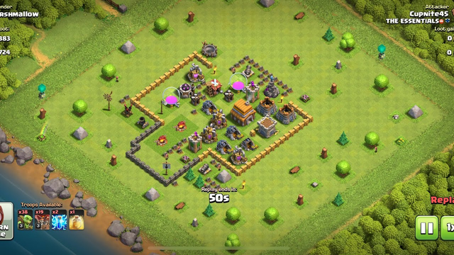 Clash of clans attacking bases