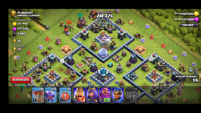 clash of clans attack without any strategy and get 2 star easily @sumit007yt