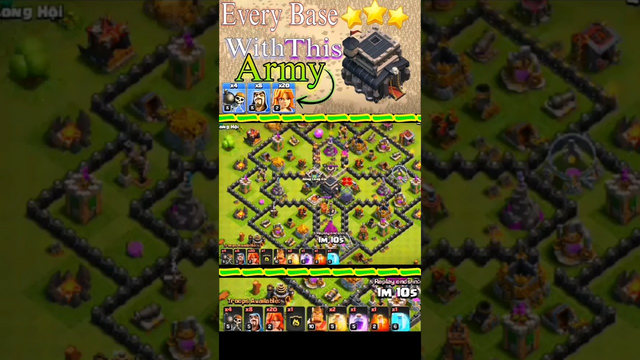 Clash of clans th9 best attack strategy | #shortsfeed #clashofclans #gaming #coc