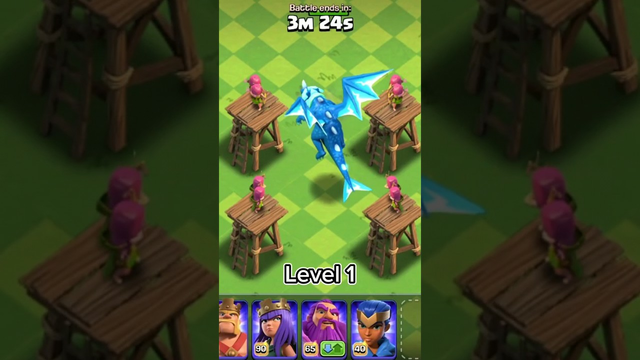 Every level Archer tower vs Electric Dragon || Clash of Clans #shorts #cocshorts