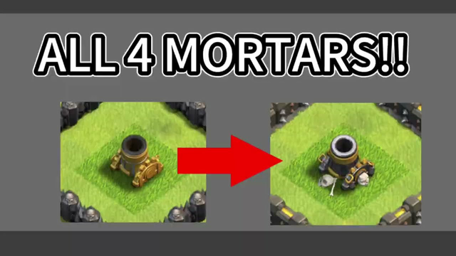 UPGRADED ALL 4 MORTARS TO LVL 7!! || clash of clans gameplay #coc