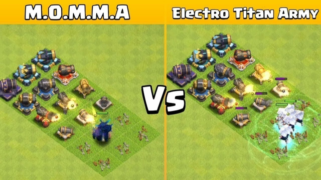 M.O.M.M.A vs Electro Titan Army - Clash Of Clans