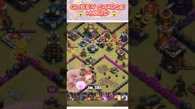 Strategic Mastery: Queen Charge Hybrid TH12 vs. TH14 | Clash of Clans Tactics #clashofclans #coc