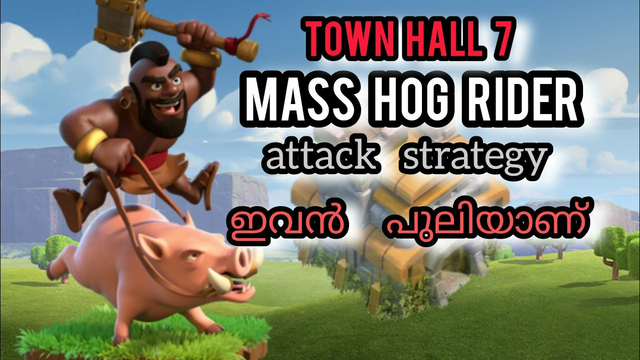 Town hall 7 hog rider attack strategy | clash of clans malayalam #clashofclans  #malayalam