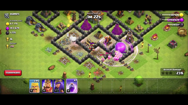 clash of clans &220Barbarians attacking &1king$1archer queen/clash of clans rideing and attacking