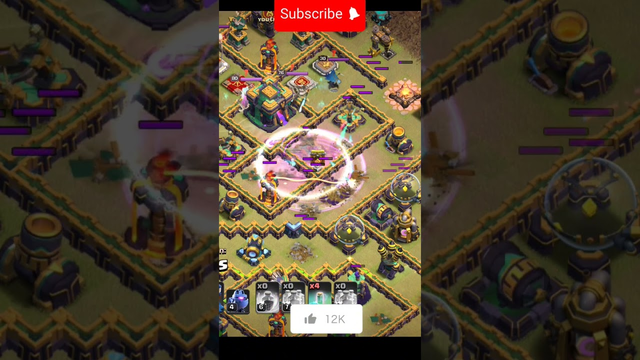 ( blimp + super archer ) attack in CLASH OF CLANS .. best combo troops..#shorts #short #coc