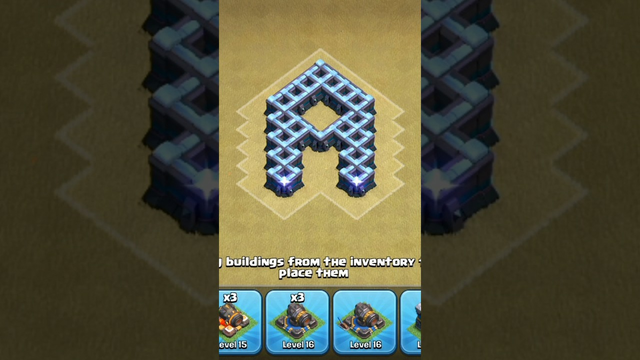 Clash of clans wall design | Design A with walls