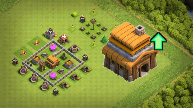 GOING TO TOWN HALL 4 PC ONLY | CLASH OF CLANS