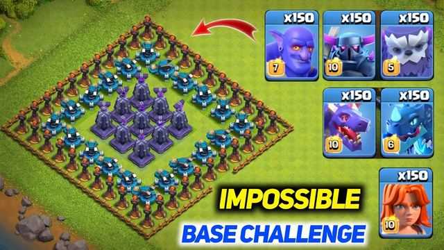 Top 6 Most Powerful Troops Vs Impossible Base In Clash Of Clans