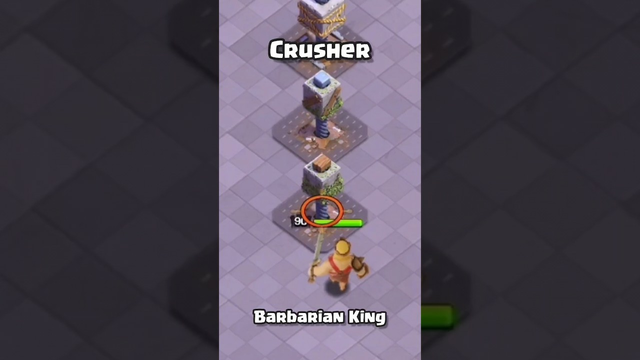 Every Level Crusher Vs Barbarian King | Clash of Clans