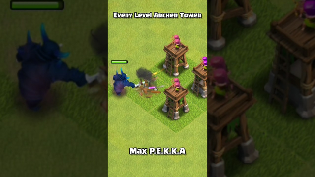 Max P.E.K.K.A Vs Every Level Archer Tower | Clash of Clans