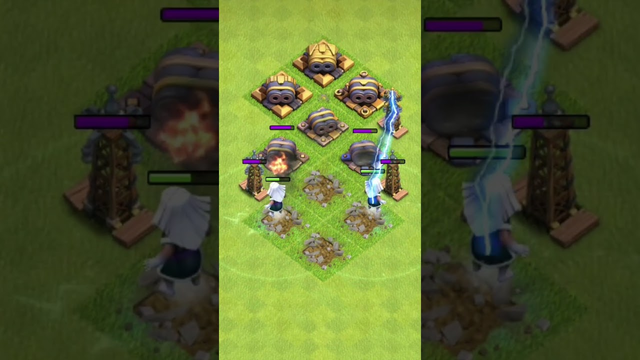 2 heavy troops vs 1 golemwitch | Clash of Clans