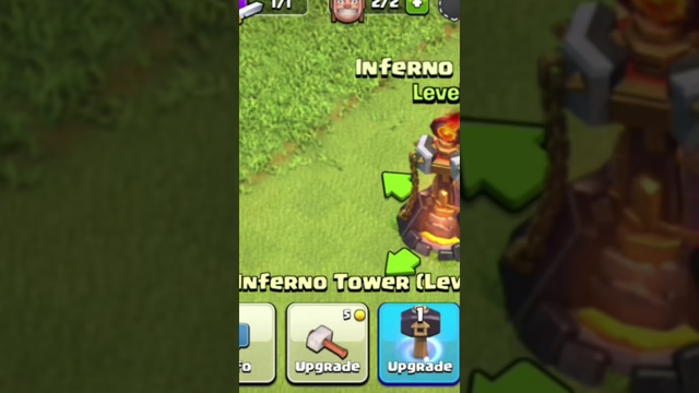Inferno Tower level 1to Max in Clash of clans#shorts #clashofclans