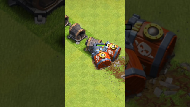 Can 2X Battle Drill Destroy All Level Giant Cannons - COC | #clashofclans #cocshorts #shorts