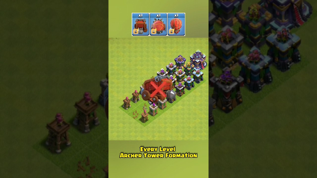 Every Level Archer Tower Formation Vs Siege Machine | Clash of clans