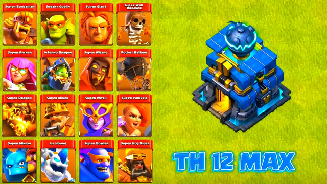 Every Super Troop VS Town Hall 12 max | Clash of clans