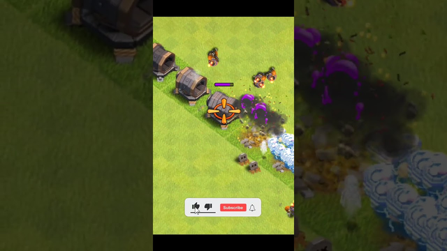1X MAX Wall Breaker + 10 Clones vs All Level Giant Cannon - COC | #clashofclans #cocshorts #shorts