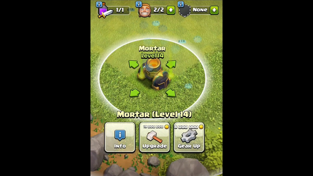 Upgrade Mortar Level 1 to Level Max (Clash of Clans)