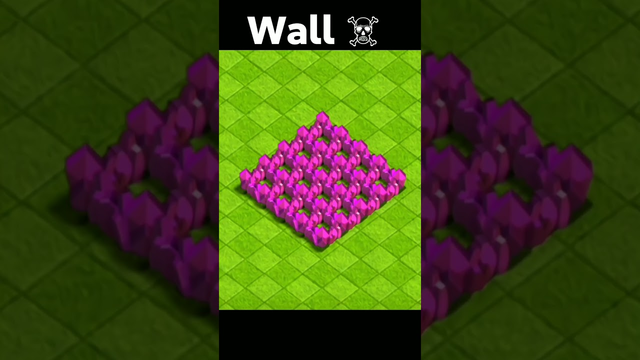 Every Level Of Wall With Animation | Clash Of Clans #shorts #clashofclans #coc #wall #viral #trend