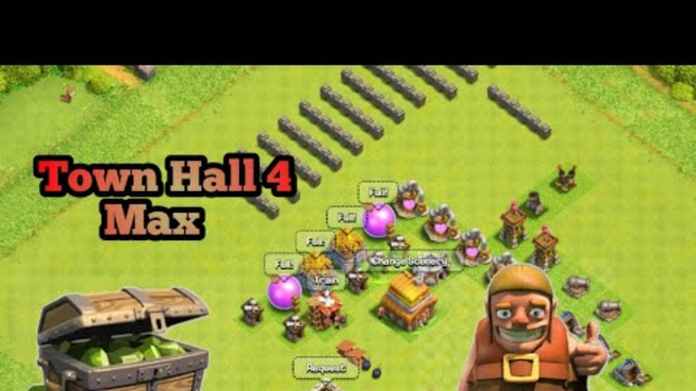 Town Hall 4 Base 4,800 Gems All Max | Clash of clans | Coc Game