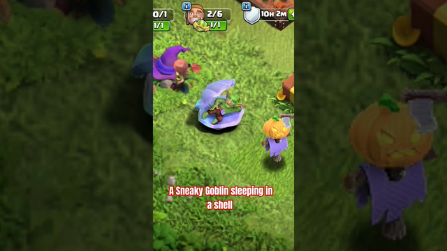 Sneaky Goblin sleeping in a Cozy clam shell, Goblins Clash of Clans decoration #Goblin#clashofclans