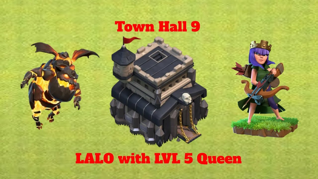 Clash Of Clans Town Hall 9 LALO with LVL 5 Queen Charge