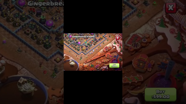 Gingerbread scenery now available in shop!!! #coc #shorts #gingerbread