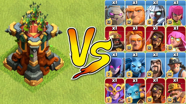 Multi Archer Tower VS Every Troop in Clash of Clans! (New Town Hall 16 Defense)