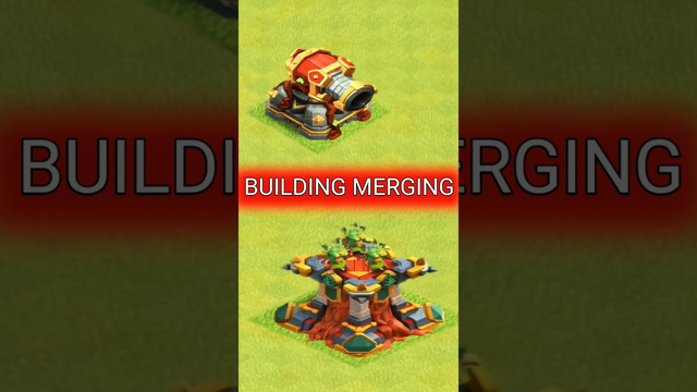 BUILDING MERGING in Clash of clans #shorts