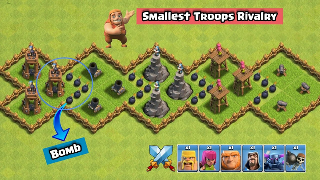 Smallest Troops Rivalry | Bomb Traps Formation | Clash of Clans