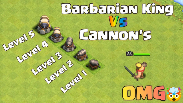 Barbarian King vs Cannon's Defense #coc #clash3star #cocmod