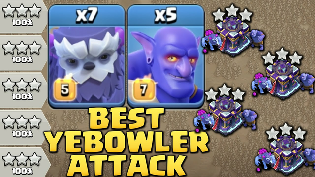 Crushing Th15 with 7 Yeti + 5 Bowlers! Best Th15 Ground 3 Stars Attack Strategy - Clash Of Clans