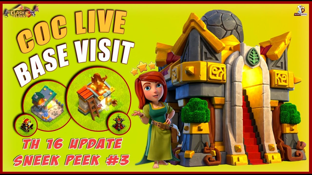 COC LIVE / New Update Town Hall 16 Sneak Peek #3 in Clash of Clans / clash of clans live stream #coc