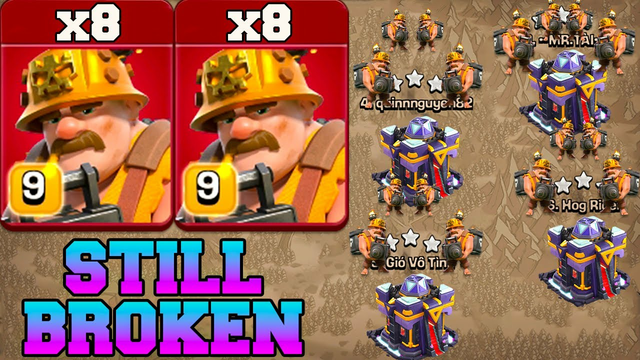 Best Town Hall 15 Attack Strategy For 3 Stars! 8 Super Miner Attack With Battle Blimp & Healer- COC