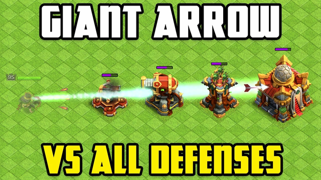 New Queen Ability Giant Arrow vs All Defenses in Clash of Clans
