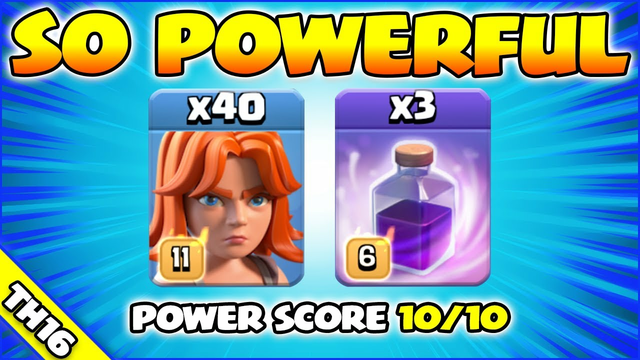 40 x Valks + New Hero Equipment = WOW!!! TH16 Attack Strategy (Clash of Clans)
