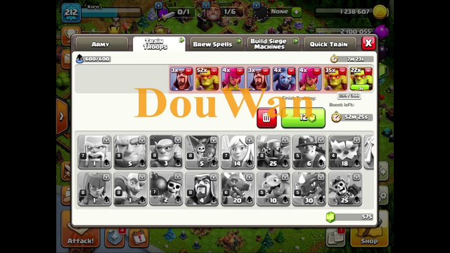 Clash of clans 1day, Let's upgrade walls to level 16.