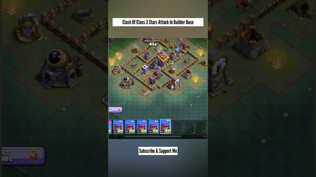 Clash Of Clans Attach With Archers And Giant Robot Using 1 Bomber - Three Stars Attack #gameshorts