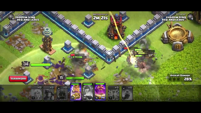Noob player 0 stars his own base ( Clash of clans )